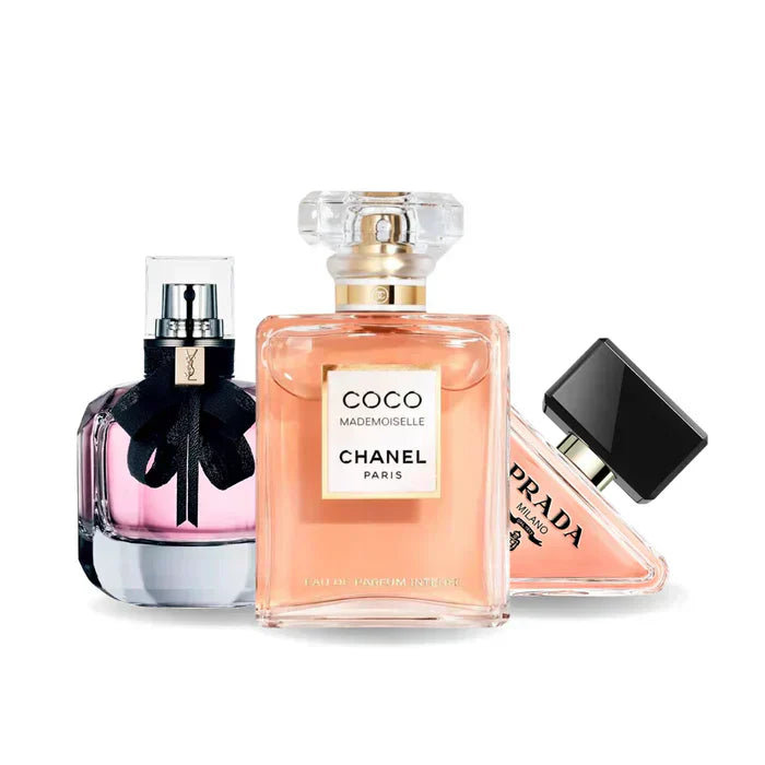 3 Perfume Set: Prada PARADOXE, COCO MADEMOISELLE y MON PARIS 100ml